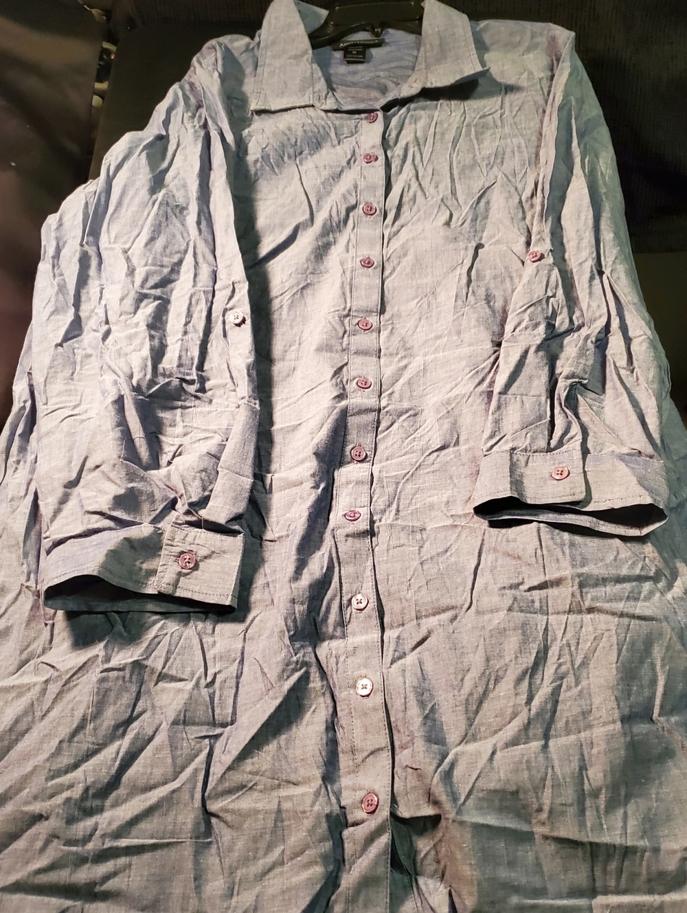 Ashley Stewart Light Blue size 24 Longline Button-Up Shirt Jacket